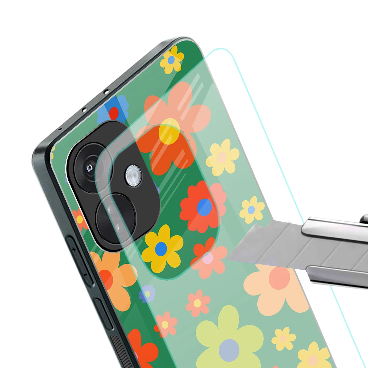 Greenery Blossom stylish phone case for oneplus nord ce 3 | glossy glass and slim fit