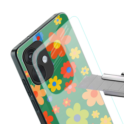 Greenery Blossom stylish phone case for oneplus nord ce 3 | glossy glass and slim fit