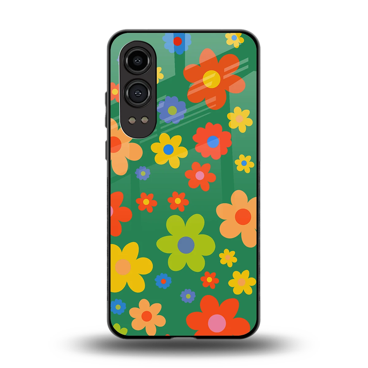 Greenery Blossom back phone cover | glass case for oneplus nord ce 4 lite