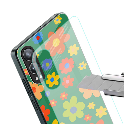Greenery Blossom stylish phone case for oneplus nord ce 4 lite | glossy glass and slim fit