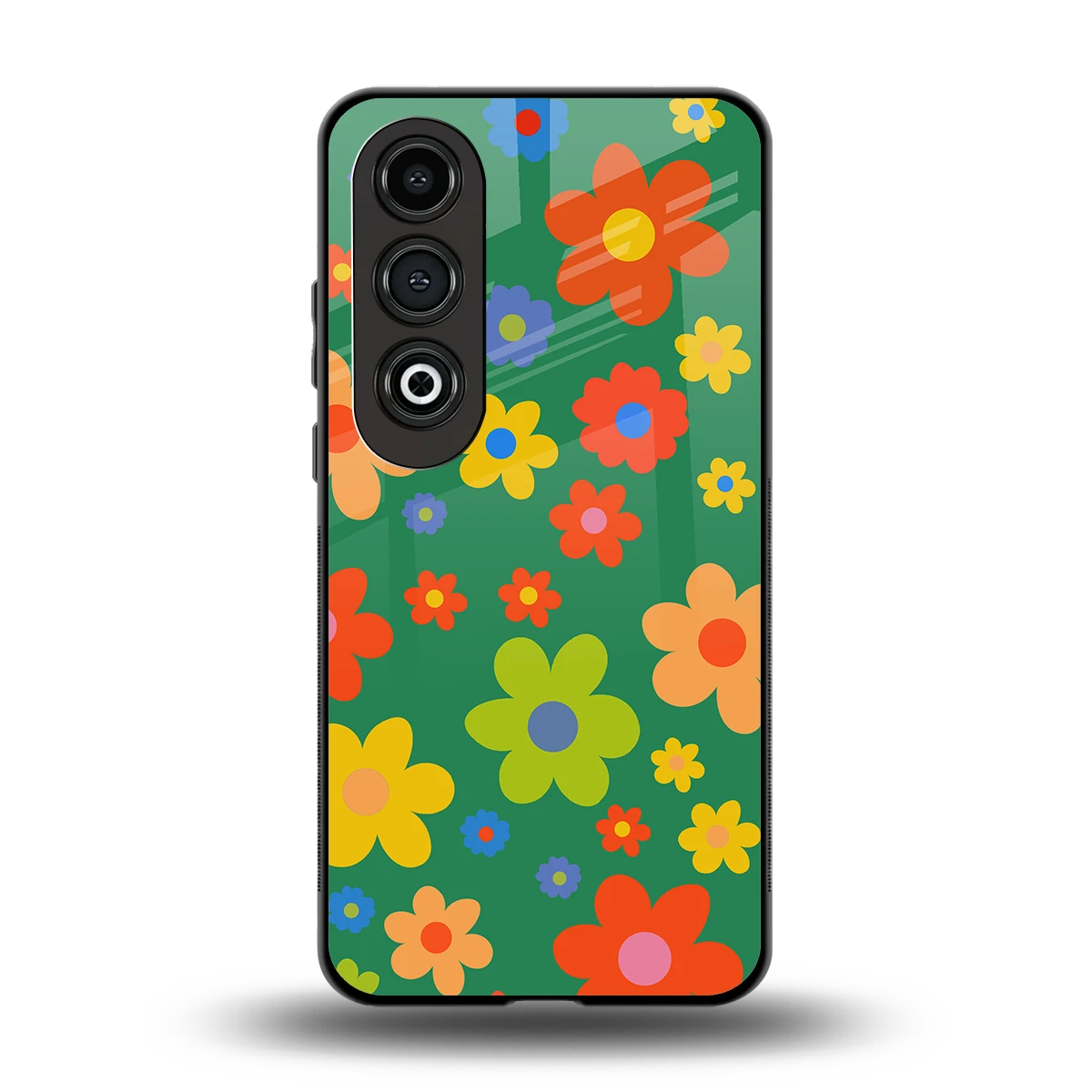 Greenery Blossom back phone cover | glass case for oneplus nord ce 4