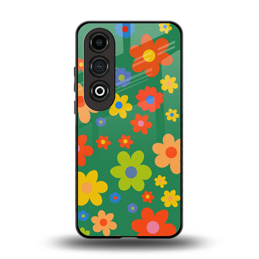 Greenery Blossom back phone cover | glass case for oneplus nord ce 4