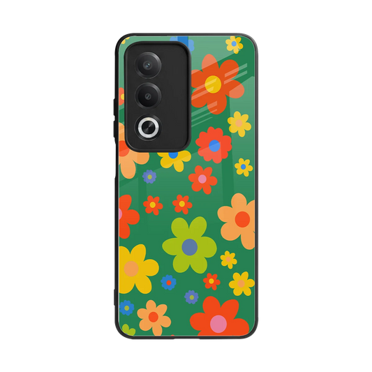 Greenery Blossom back phone cover | glass case for oppo a3 pro