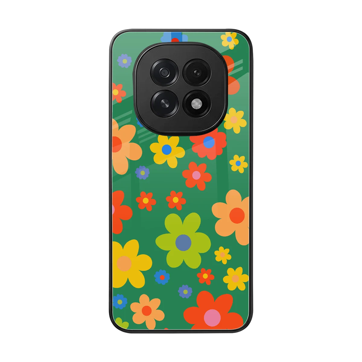 Greenery Blossom back phone cover | glass case for oppo f29 5g