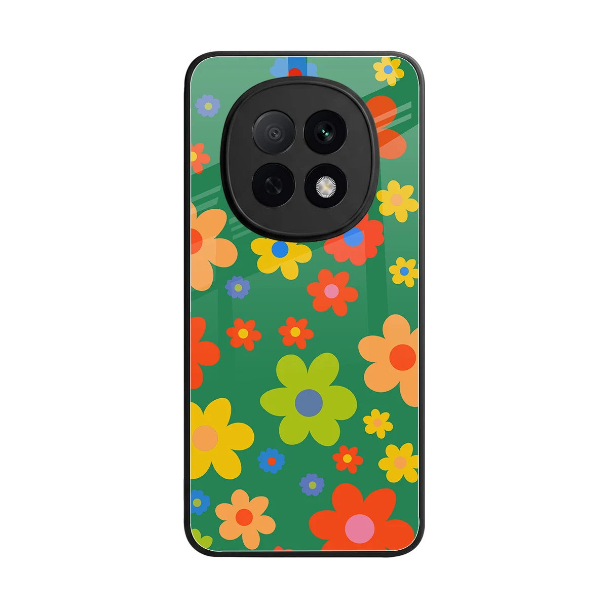 Greenery Blossom back phone cover | glass case for oppo f29 pro 5g