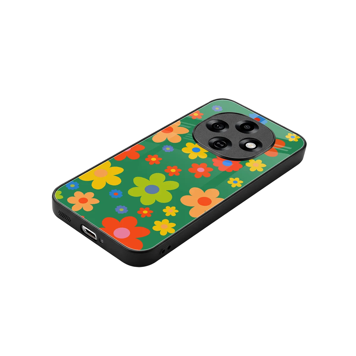 Greenery Blossom stylish phone case for oppo f31 pro 5g | glossy glass and slim fit