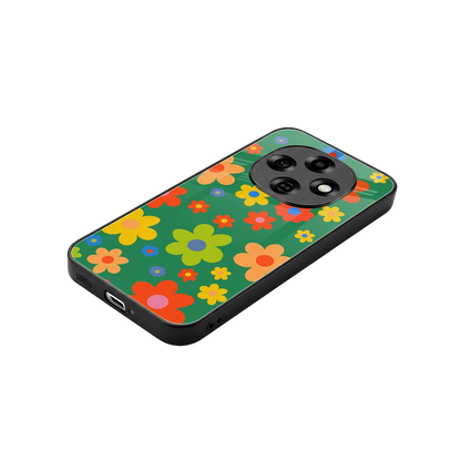 Greenery Blossom stylish phone case for oppo f31 pro 5g | glossy glass and slim fit