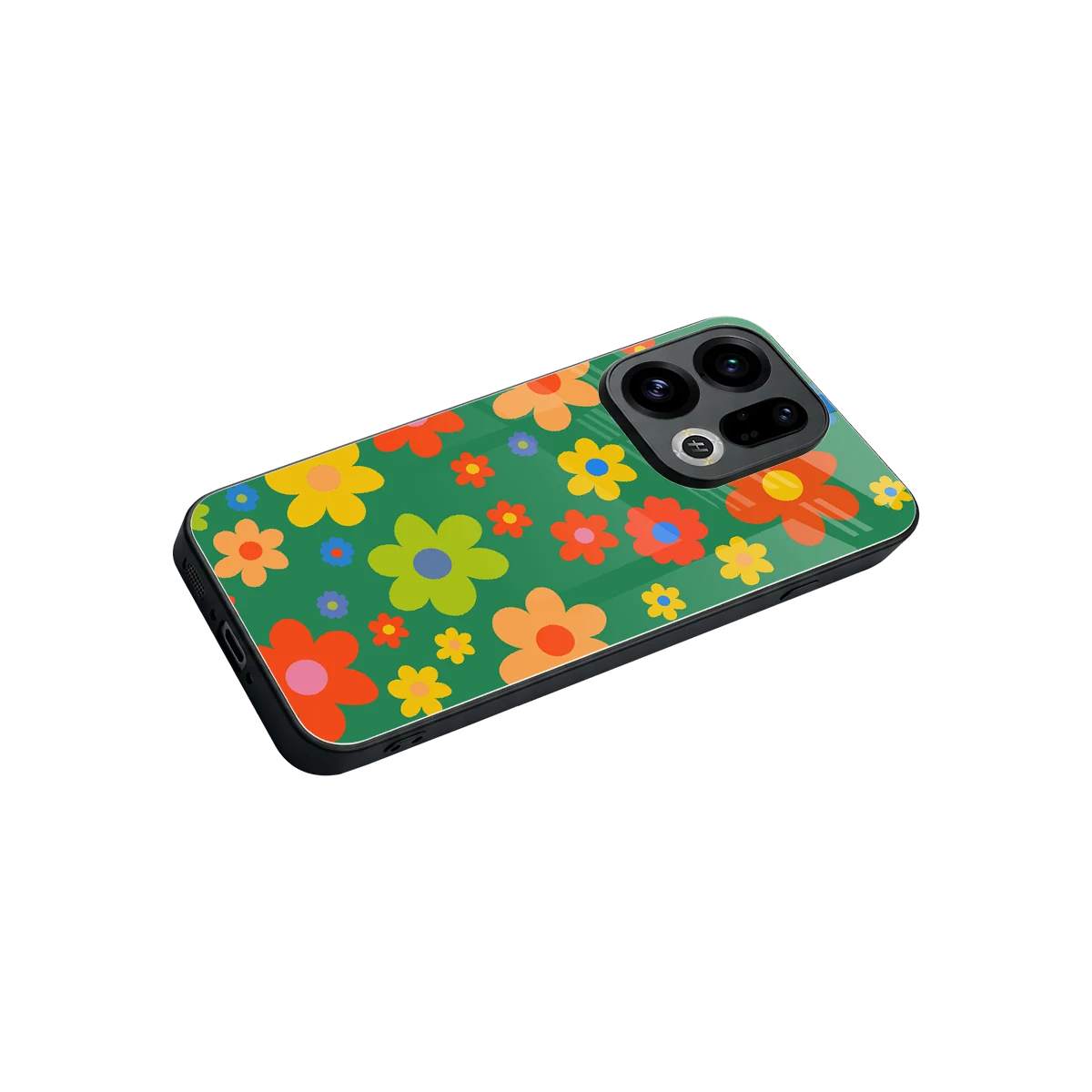 Greenery Blossom stylish phone case for oppo find x9 | glossy glass and slim fit