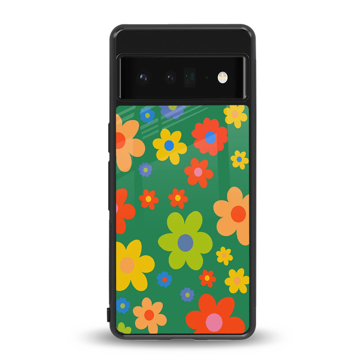 Greenery Blossom back phone cover | glass case for google pixel 6 pro
