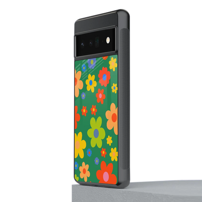 Greenery Blossom stylish phone case for google pixel 6 pro | glossy glass and slim fit