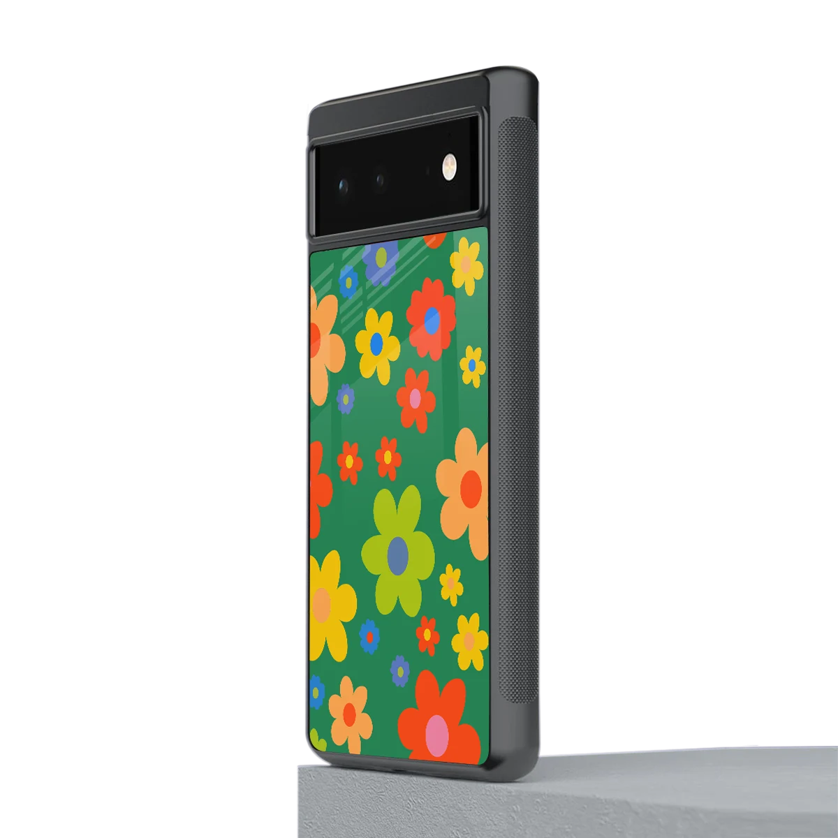 Greenery Blossom stylish phone case for google pixel 6 | glossy glass and slim fit