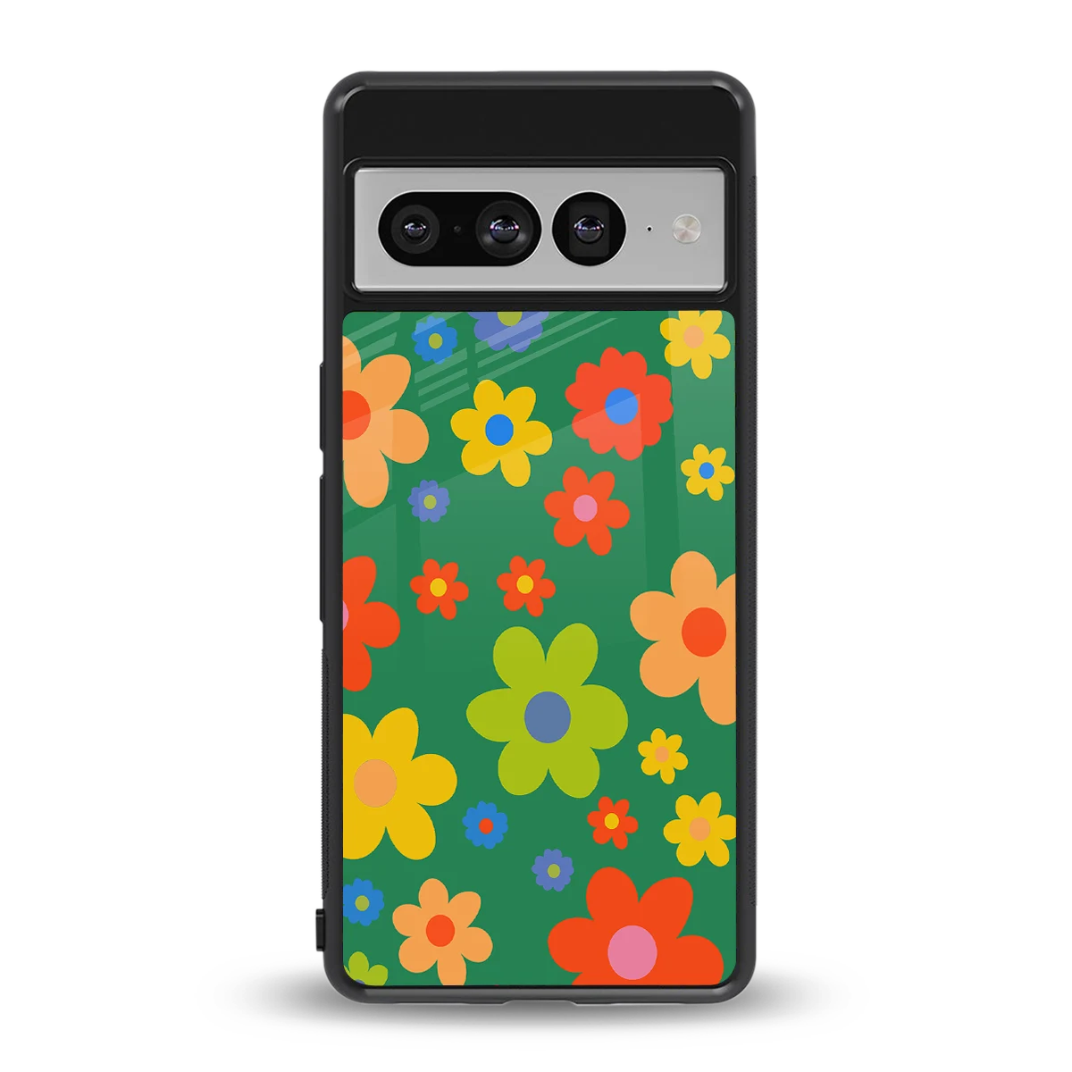 Greenery Blossom back phone cover | glass case for google pixel 7 pro