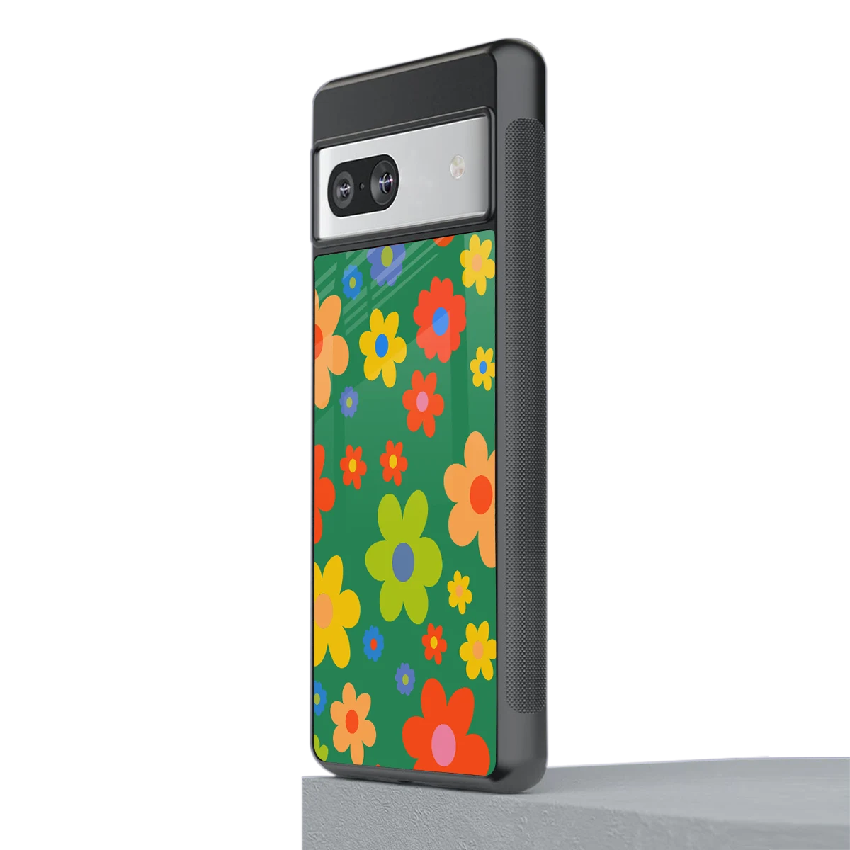 Greenery Blossom stylish phone case for google pixel 7 | glossy glass and slim fit