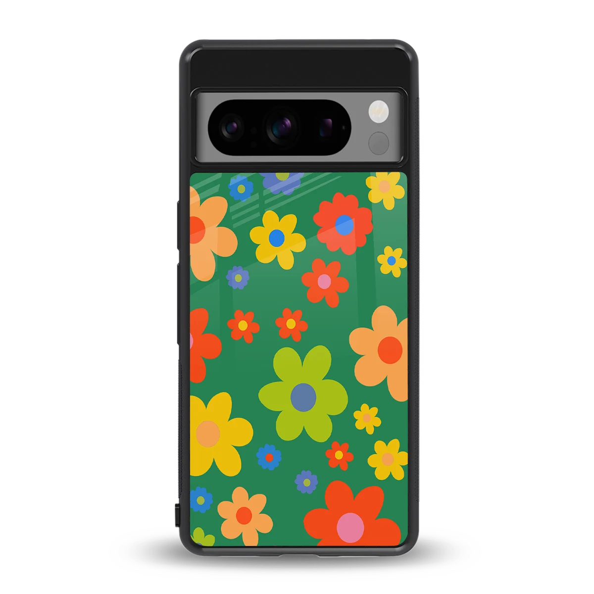 Greenery Blossom back phone cover | glass case for google pixel 8 pro