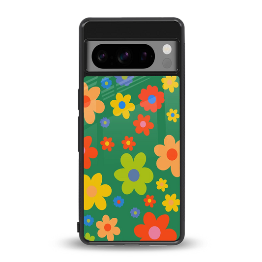 Greenery Blossom back phone cover | glass case for google pixel 8 pro