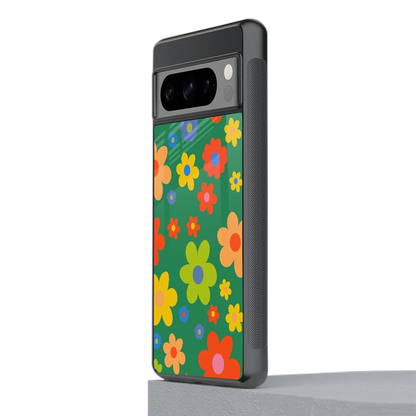 Greenery Blossom stylish phone case for google pixel 8 pro | glossy glass and slim fit