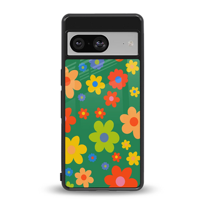 Greenery Blossom back phone cover | glass case for google pixel 8