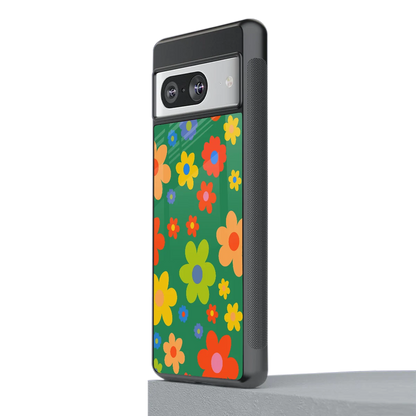 Greenery Blossom stylish phone case for google pixel 8 | glossy glass and slim fit
