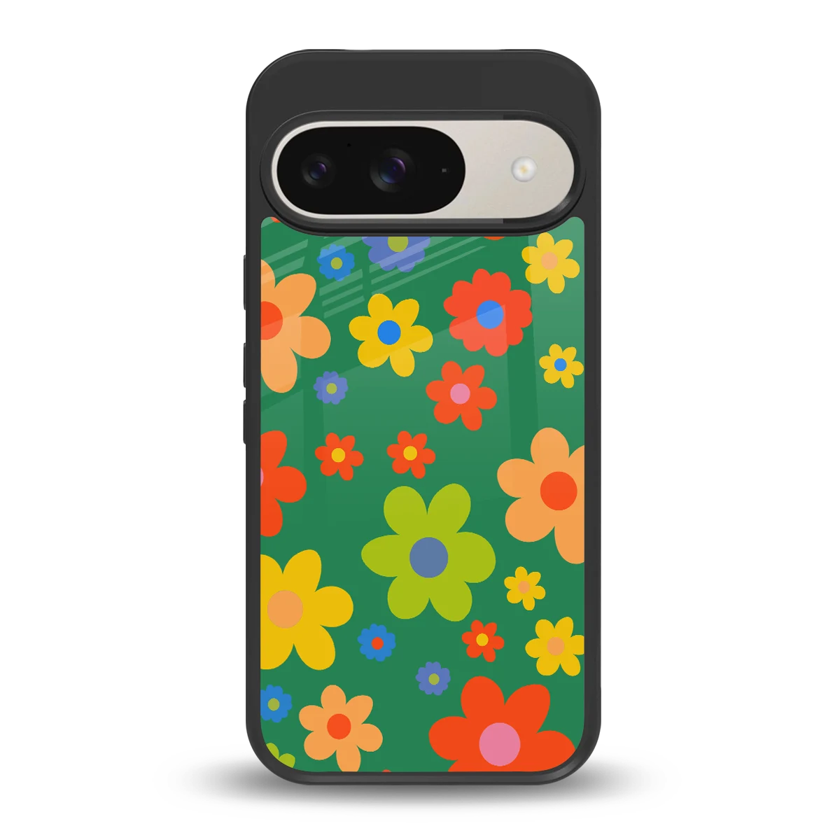 Greenery Blossom back phone cover | glass case for google pixel 9