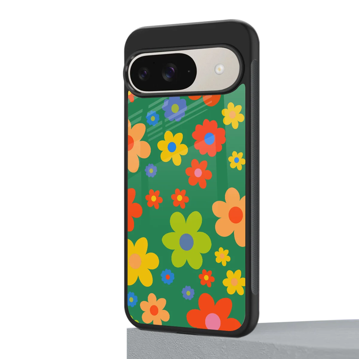 Greenery Blossom google pixel 9 mobile cover | shockproof glass phone case