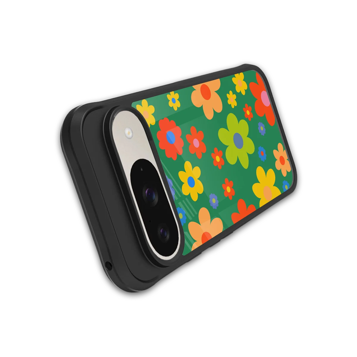 Greenery Blossom stylish phone case for google pixel 9 | glossy glass and slim fit