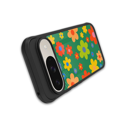 Greenery Blossom stylish phone case for google pixel 9 | glossy glass and slim fit