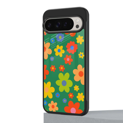 Greenery Blossom google pixel 9 pro mobile cover | shockproof glass phone case