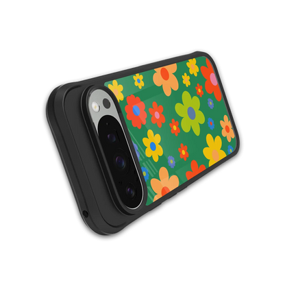 Greenery Blossom stylish phone case for google pixel 9 pro | glossy glass and slim fit
