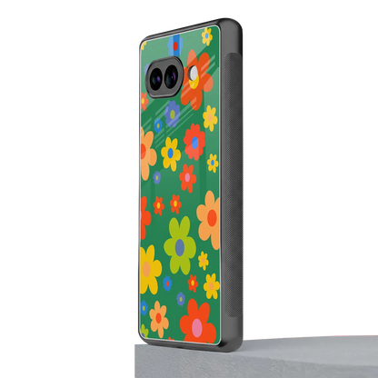 Greenery Blossom google pixel 9a mobile cover | shockproof glass phone case