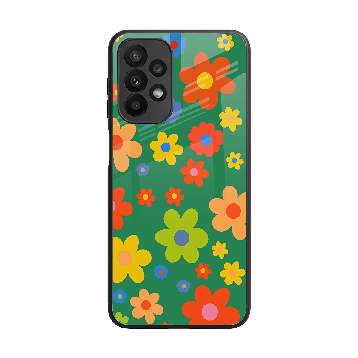 Greenery Blossom back phone cover | glass case for samsung galaxy a23