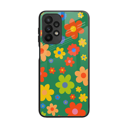 Greenery Blossom back phone cover | glass case for samsung galaxy a23
