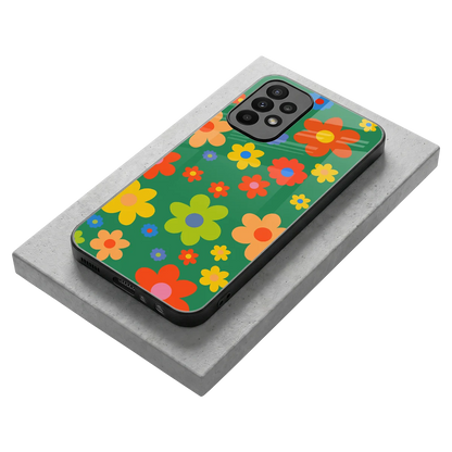 Greenery Blossom stylish phone case for samsung galaxy a23 | glossy glass and slim fit