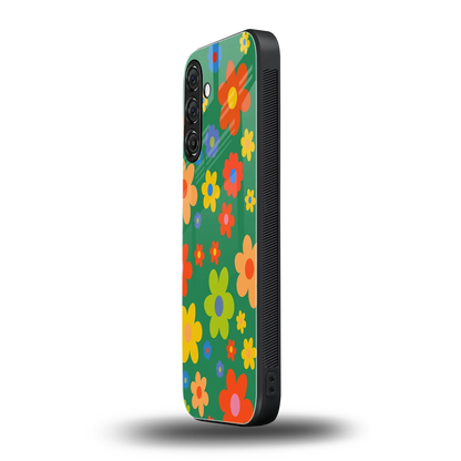 Greenery Blossom samsung galaxy a55 5g mobile cover | shockproof glass phone case