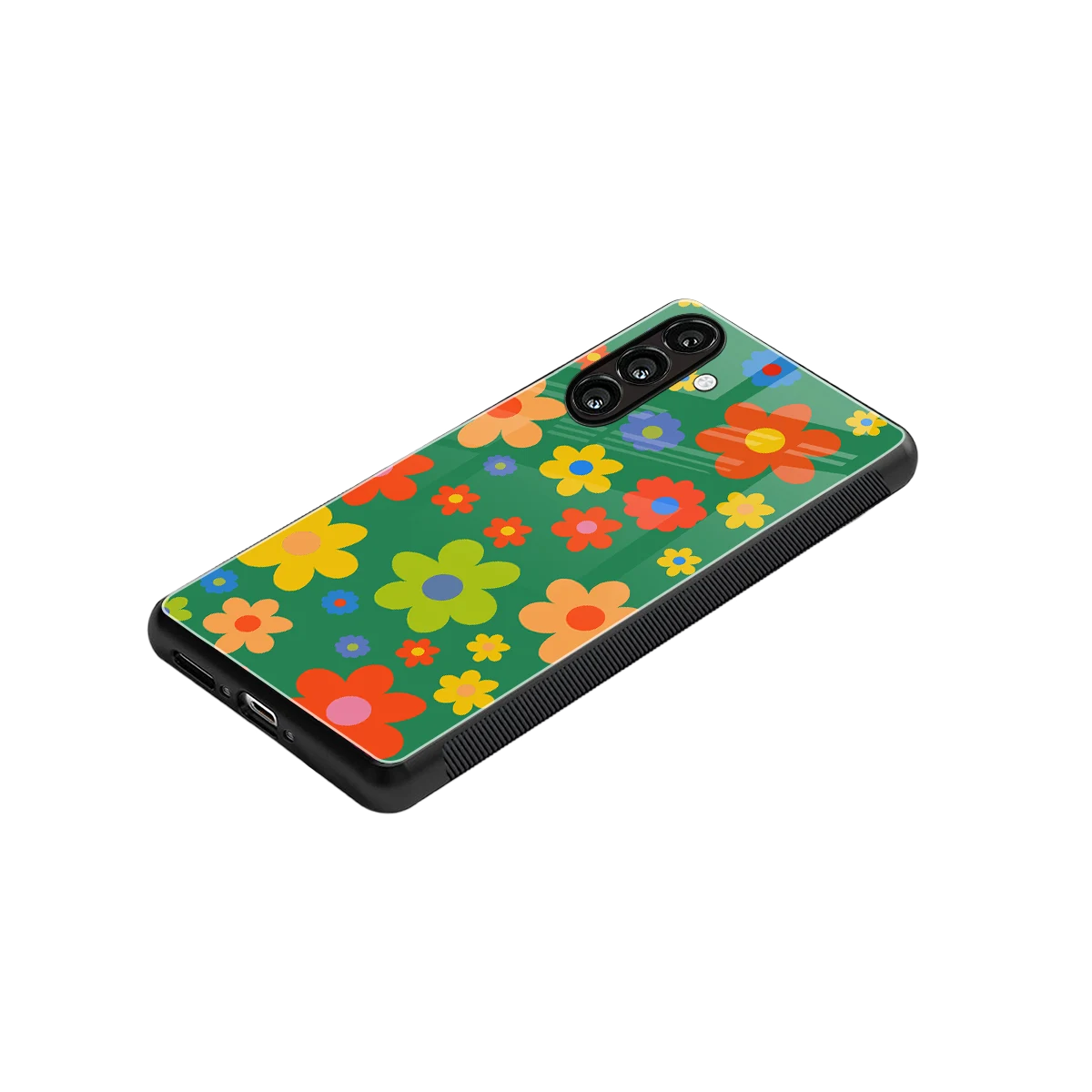 Greenery Blossom stylish phone case for samsung galaxy a37 5g | glossy glass and slim fit