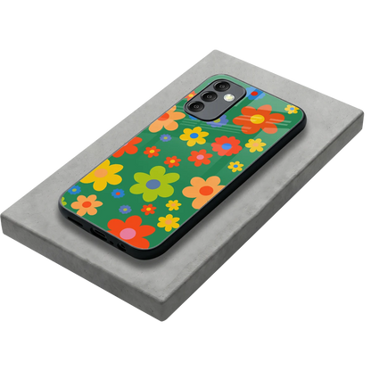 Greenery Blossom stylish phone case for samsung galaxy m14 5g | glossy glass and slim fit