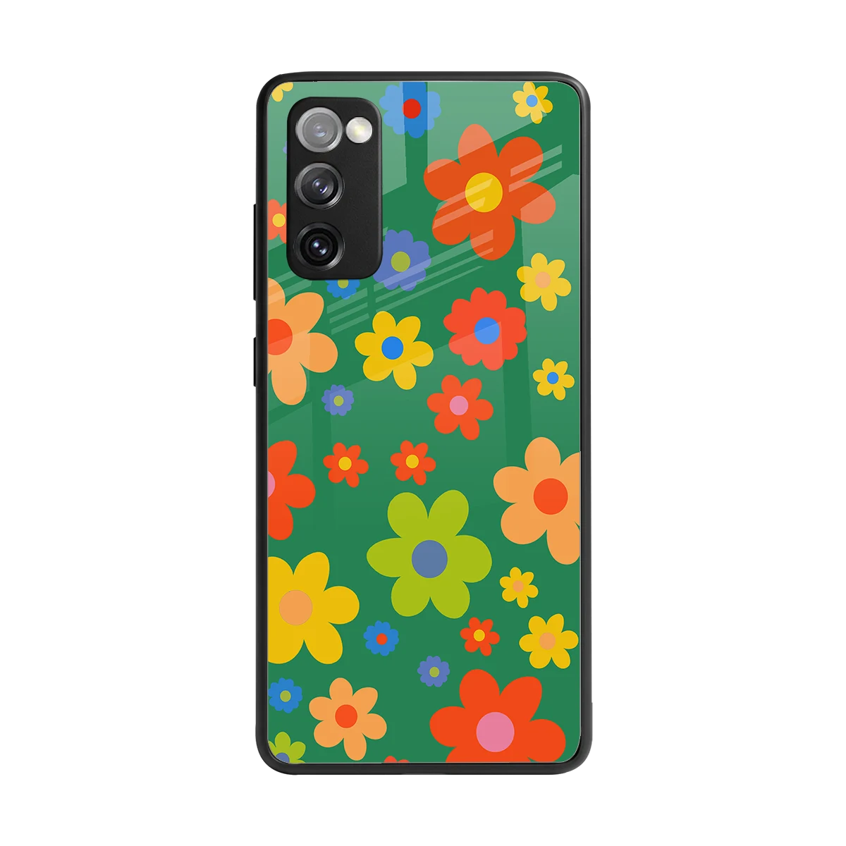 Greenery Blossom back phone cover | glass case for samsung galaxy s20 fe
