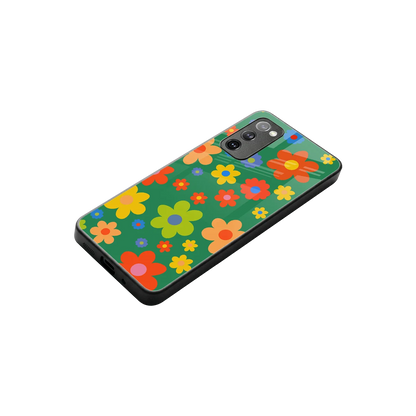 Greenery Blossom stylish phone case for samsung galaxy s20 fe | glossy glass and slim fit