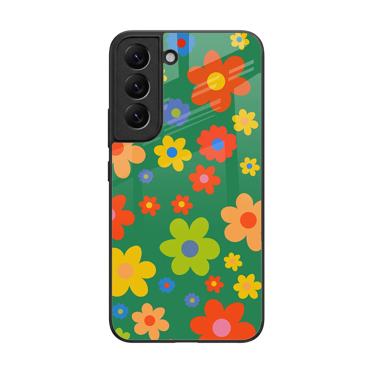 Greenery Blossom back phone cover | glass case for samsung galaxy s22