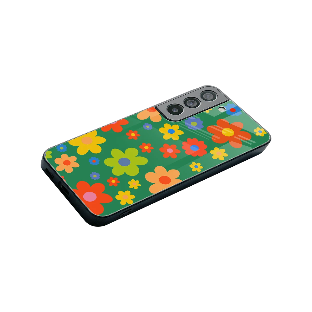 Greenery Blossom stylish phone case for samsung galaxy s22 | glossy glass and slim fit