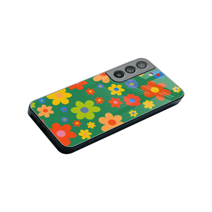 Greenery Blossom stylish phone case for samsung galaxy s22 | glossy glass and slim fit