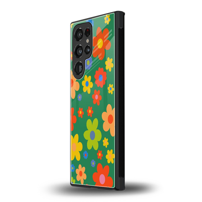 Greenery Blossom samsung galaxy s24 ultra mobile cover | shockproof glass phone case