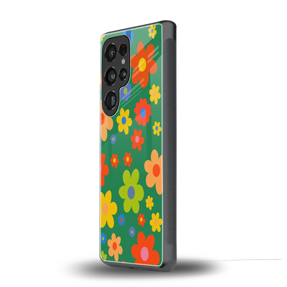 Greenery Blossom samsung galaxy s25 ultra mobile cover | shockproof glass phone case