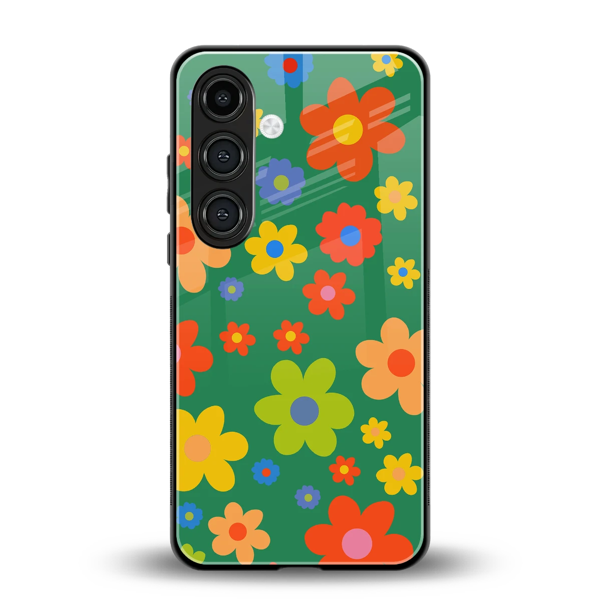 Greenery Blossom back phone cover | glass case for samsung galaxy s23 fe
