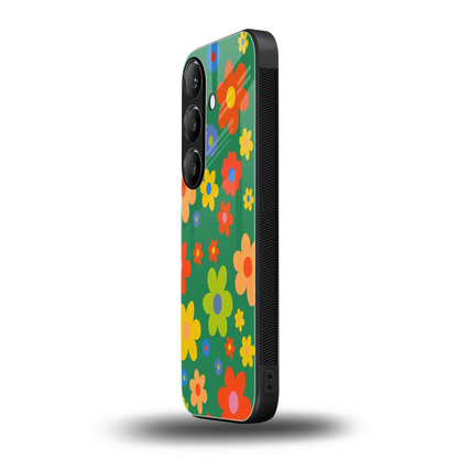 Greenery Blossom samsung galaxy s24 mobile cover | shockproof glass phone case
