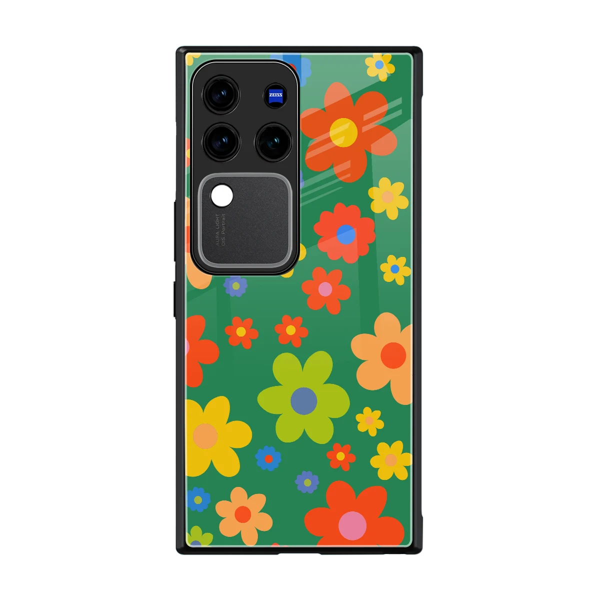 Greenery Blossom back phone cover | glass case forvivo v30 pro