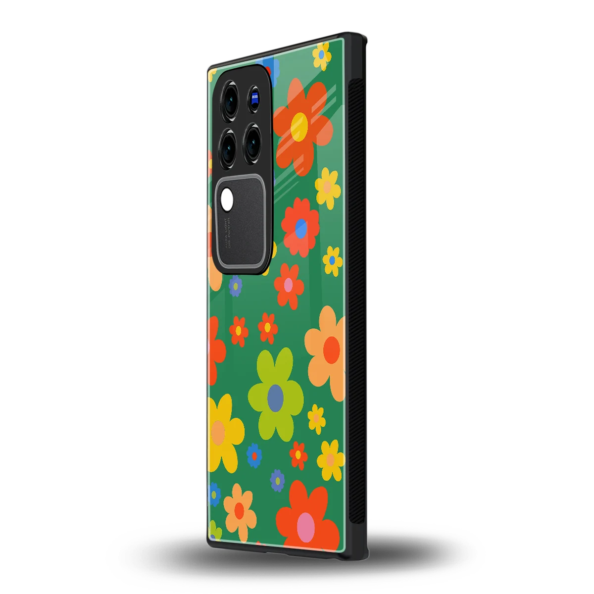 Greenery Blossomvivo v30 pro mobile cover | shockproof glass phone case
