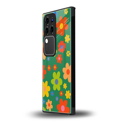 Greenery Blossomvivo v30 pro mobile cover | shockproof glass phone case