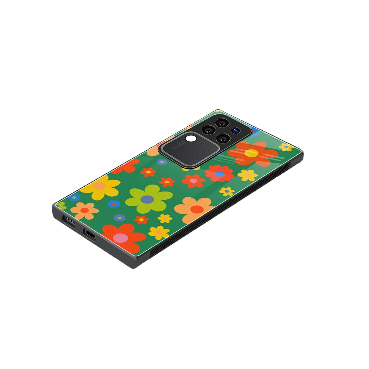 Greenery Blossom stylish phone case forvivo v30 pro | glossy glass and slim fit