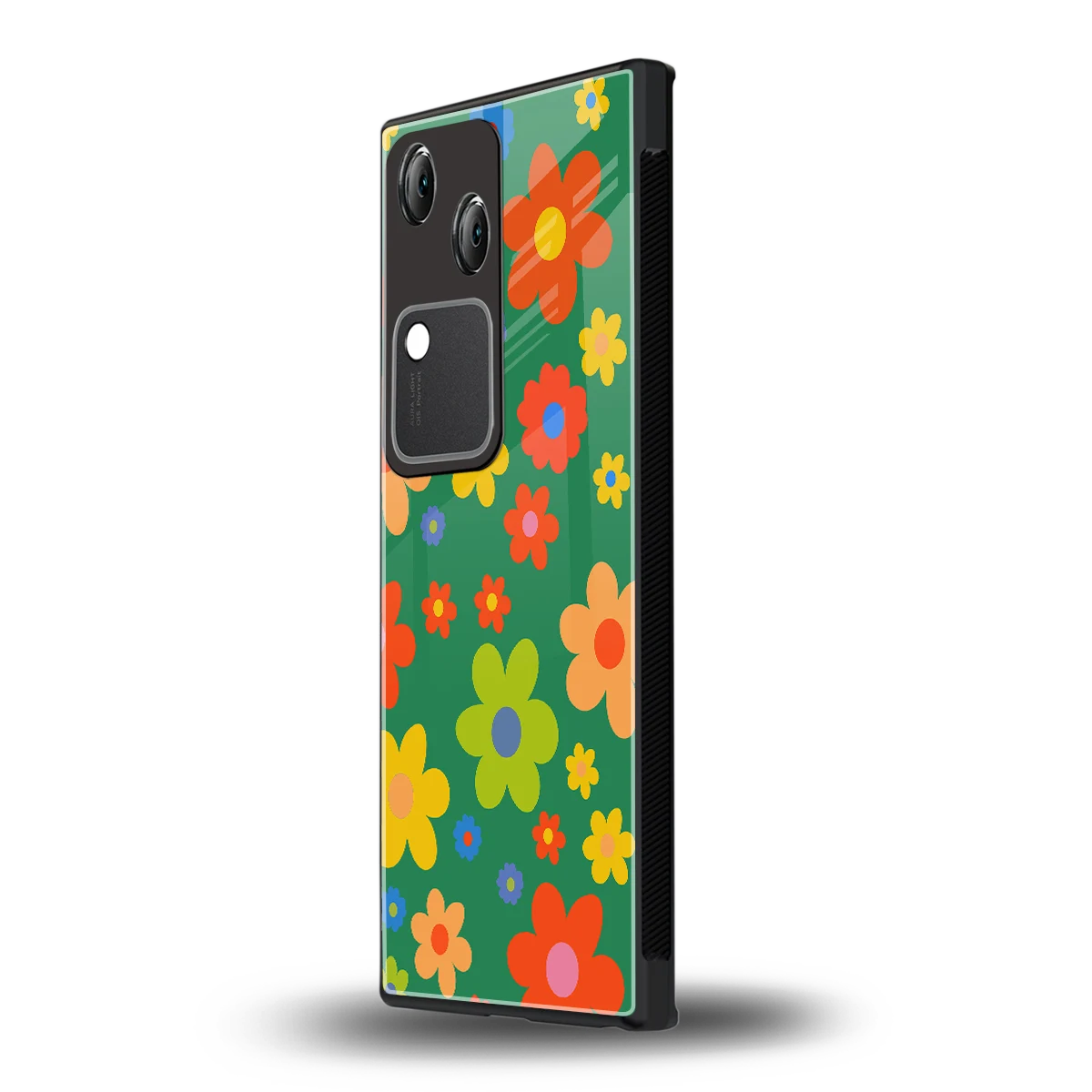 Greenery Blossom vivo v30 mobile cover | shockproof glass phone case