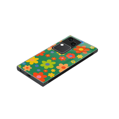 Greenery Blossom stylish phone case for vivo v30 | glossy glass and slim fit